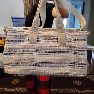 Prada Canapa Tweed Bag XLarge!